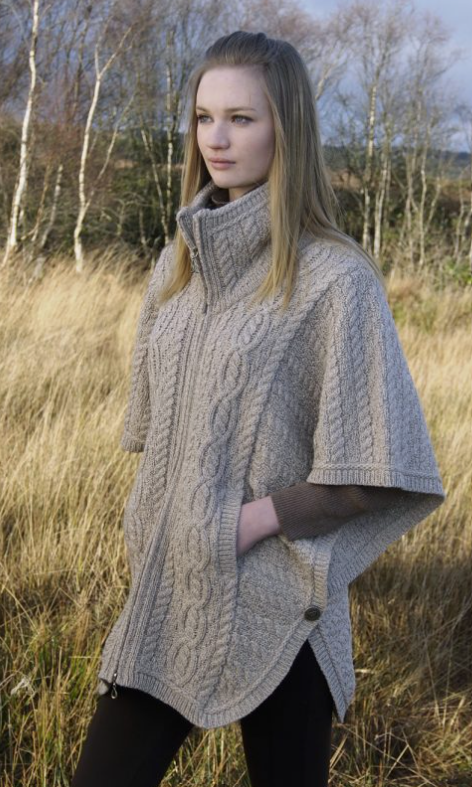 Poncho m. dobbelt krave. Army Grøn - Billede 3